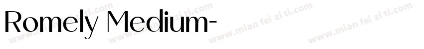 Romely Medium字体转换
